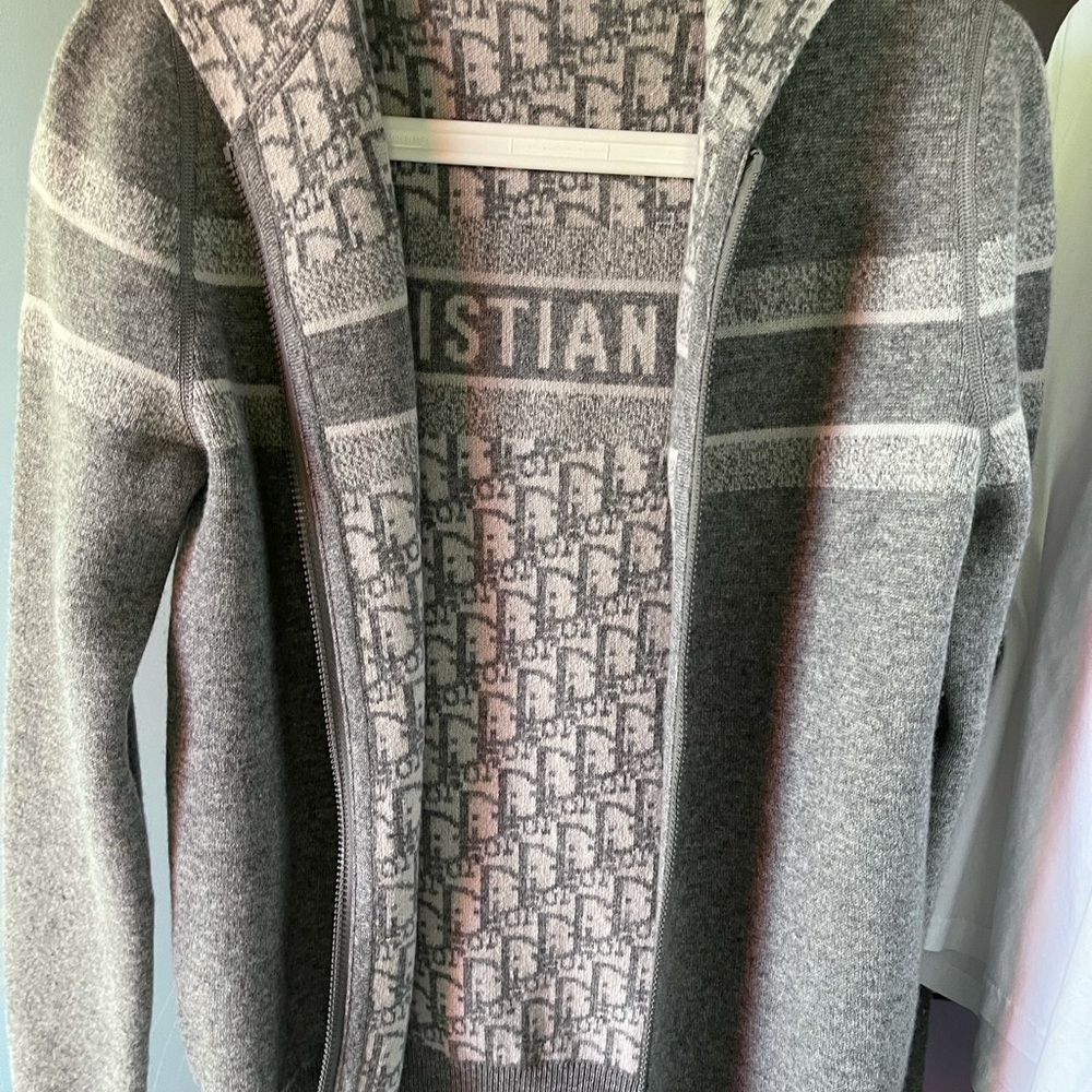 dior Reversible Zipped Cardigan With Hood